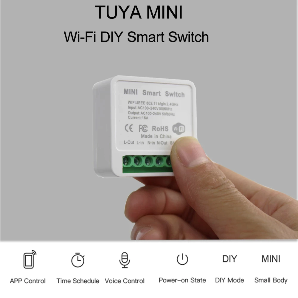 رله تک پل هوشمند WiFi تویا Tuya مدل MSS1